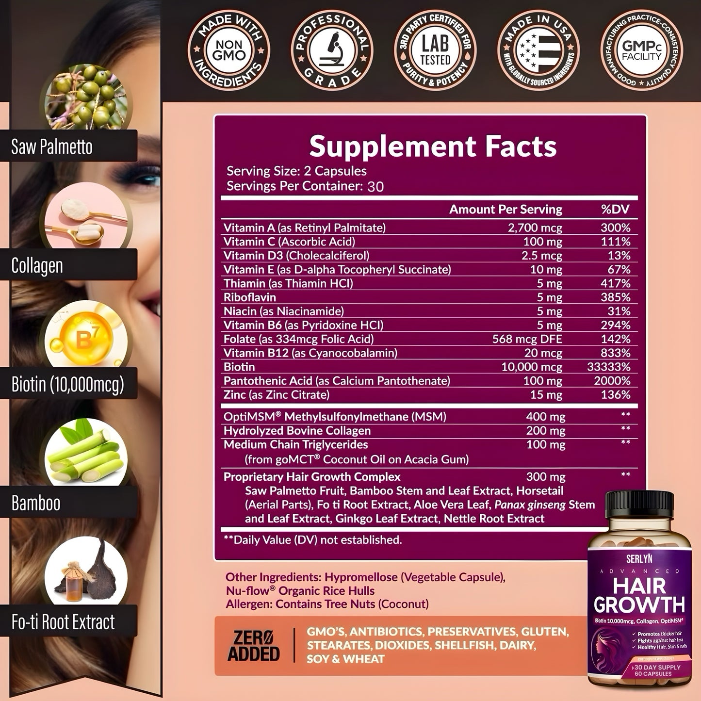 Hair Growth Vitamins Listicle